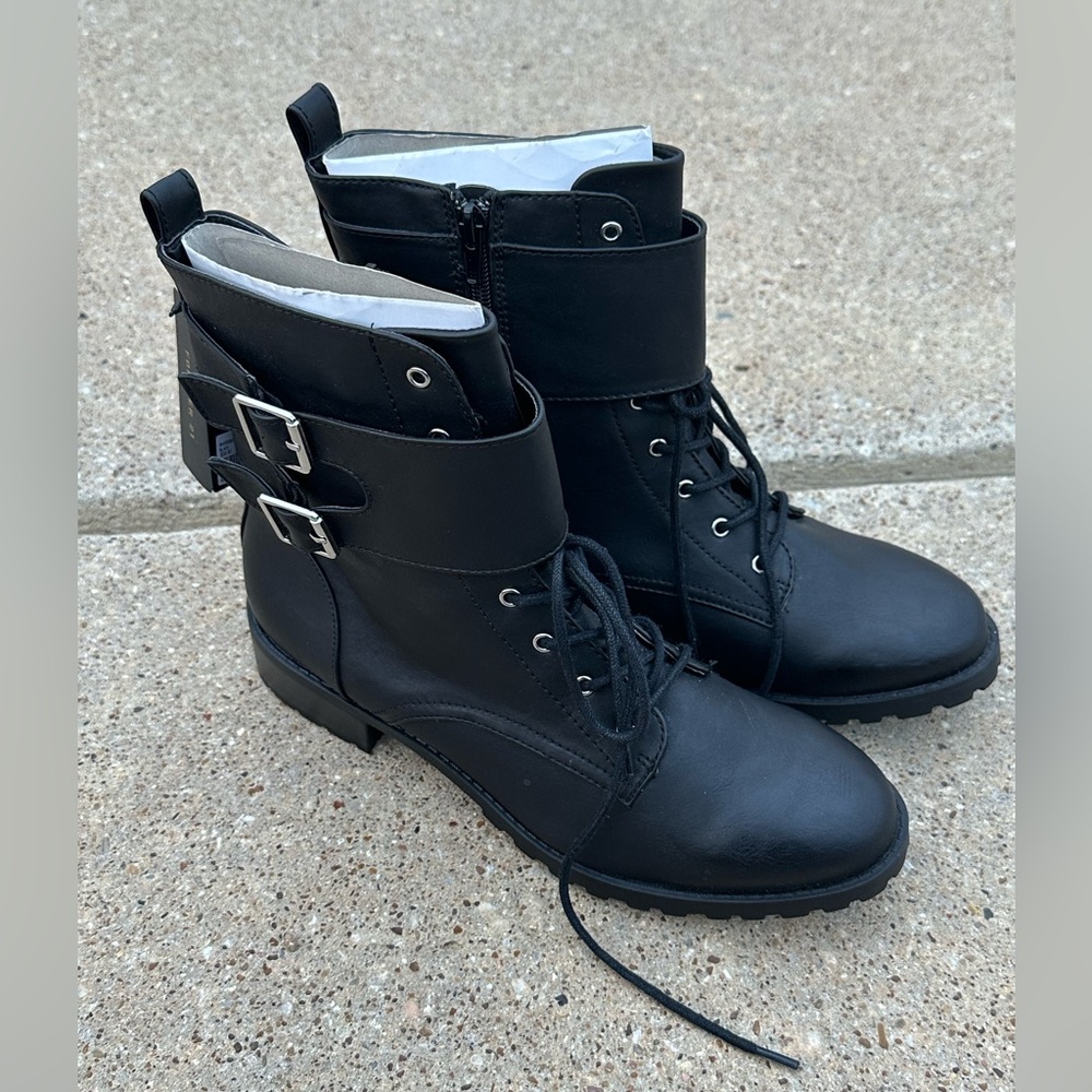 Forever 21 Black Combat Booties